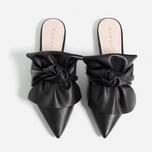 Zara Bow Mules NWT